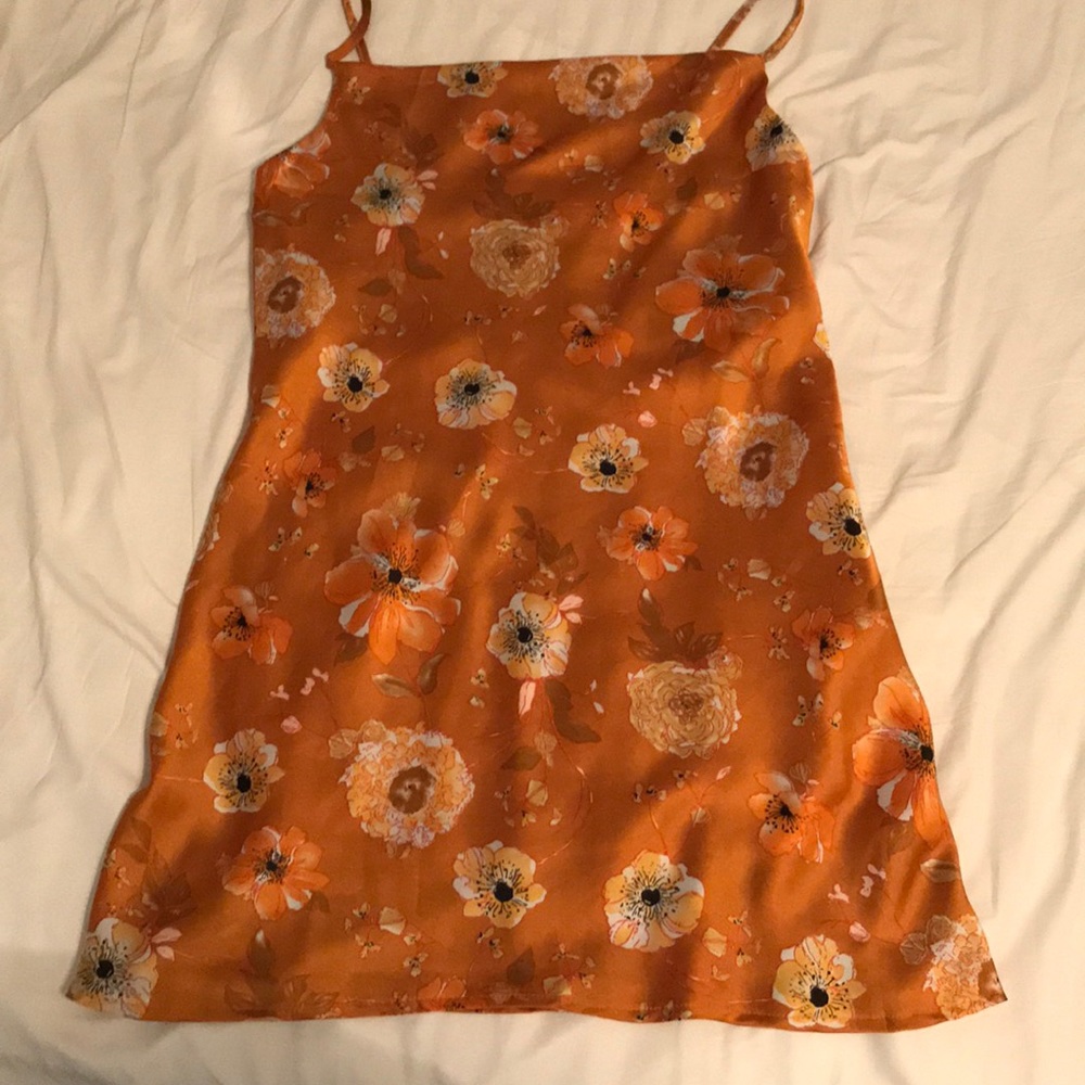 floral silk dress